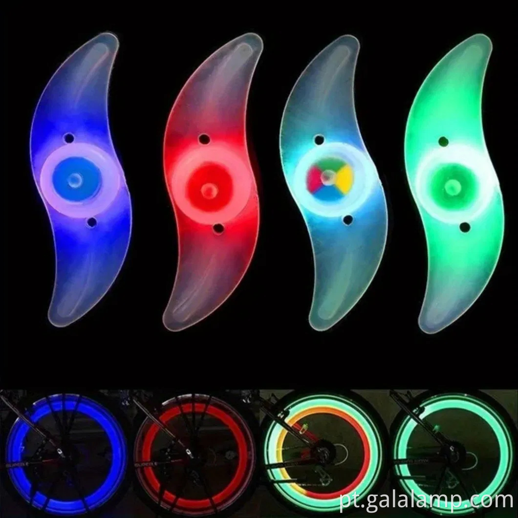 Luzes vibrantes da roda de bicicleta para maior visibilidade noturna